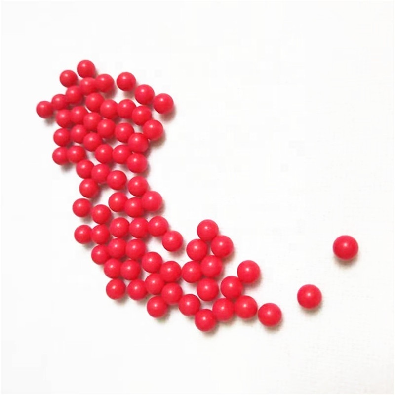 Custom 3.175mm 3.5mm 4mm 4.5mm 5mm 6mm 6.35mm 7.144mm 8.731mm 10mm 12mm 12.7mm plastic balls Red color solid plastic spheres