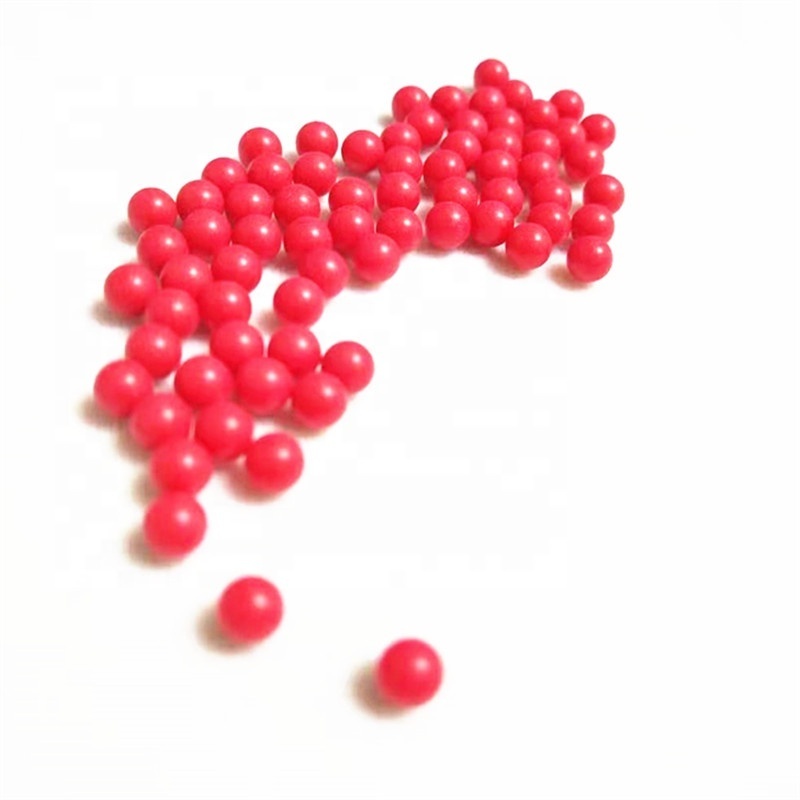 Custom 3.175mm 3.5mm 4mm 4.5mm 5mm 6mm 6.35mm 7.144mm 8.731mm 10mm 12mm 12.7mm plastic balls Red color solid plastic spheres