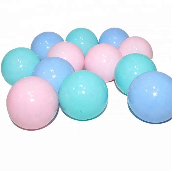 Hot sale plastic ball pit balls 5.5cm 7cm 8cm macaron pink color marine ball