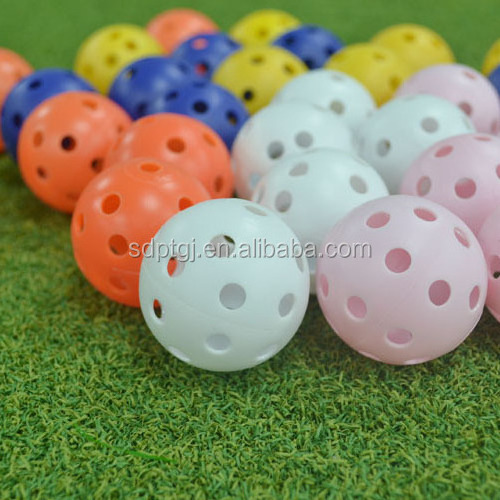 Factory supply 41mm 72mm 90mm new golf balls with hole for indoor practice