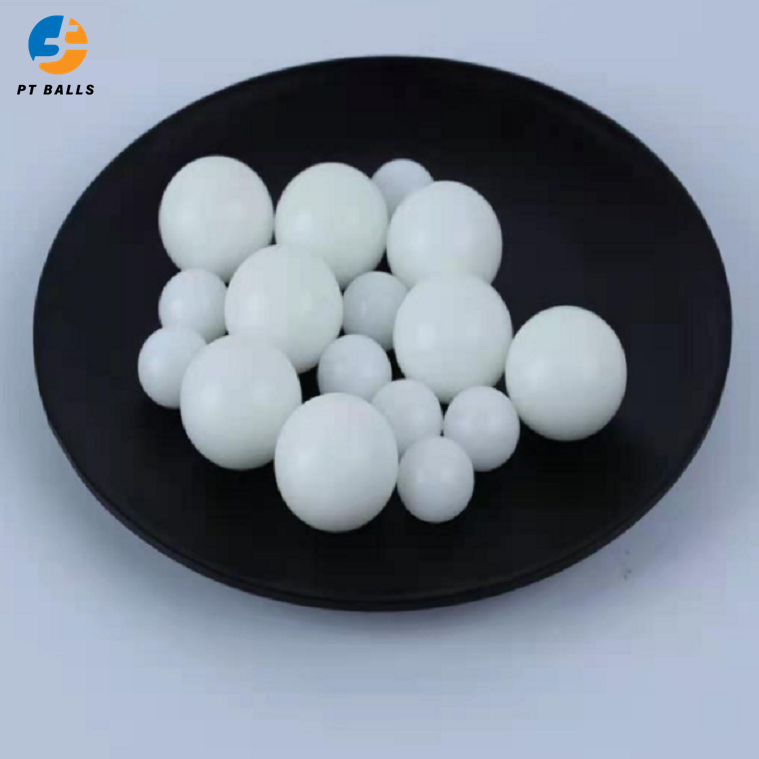 Solid round plastic balls large PTFE plastic sphere