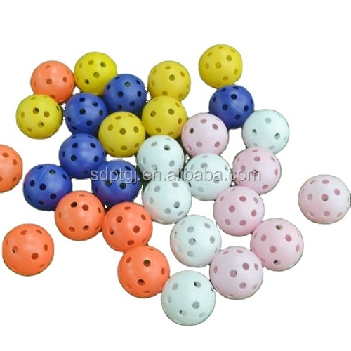 Factory supply 41mm 72mm 90mm new golf balls with hole for indoor practice