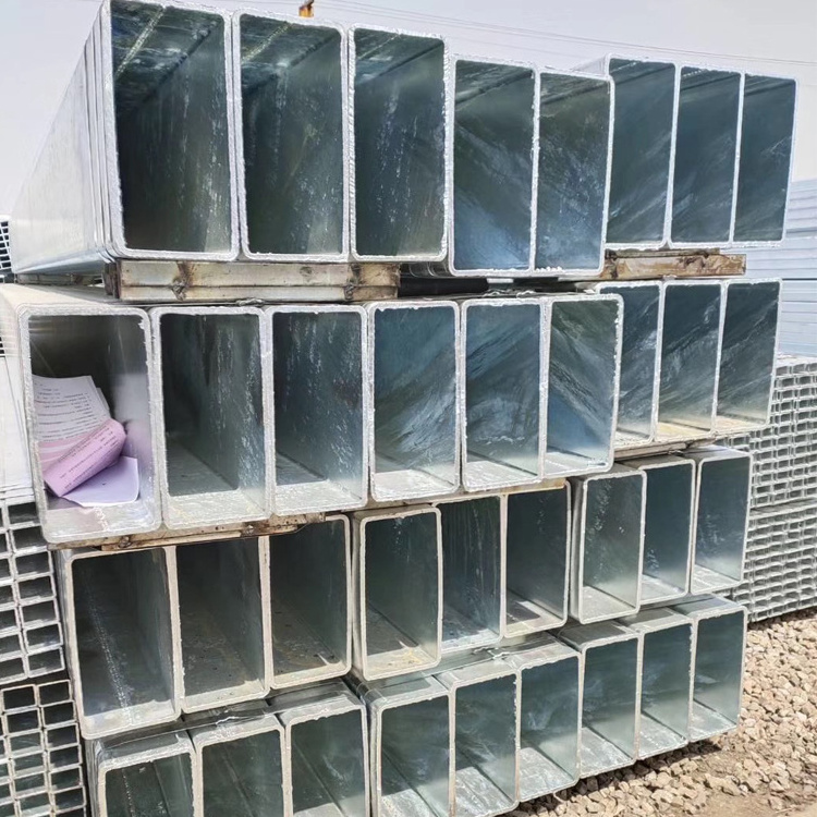 Galvanized steel square tube 40*40mm  hot dip GI tube for structure galvanized steel tube 50*100mm aisi hollow rectangular