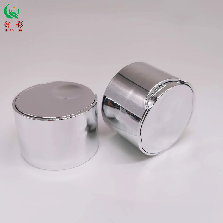 Hot sale 24/410 PP gold silver screw disc top cap aluminum disc-top cap for cosmetic bottle