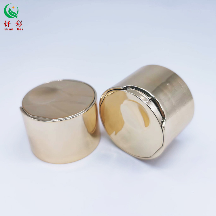 Hot sale 24/410 PP gold silver screw disc top cap aluminum disc-top cap for cosmetic bottle