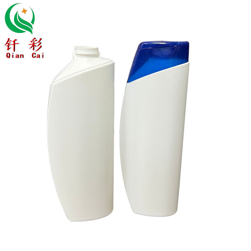 empty 400ml white shampoo bottle  with snap design blue shampoo flip cover