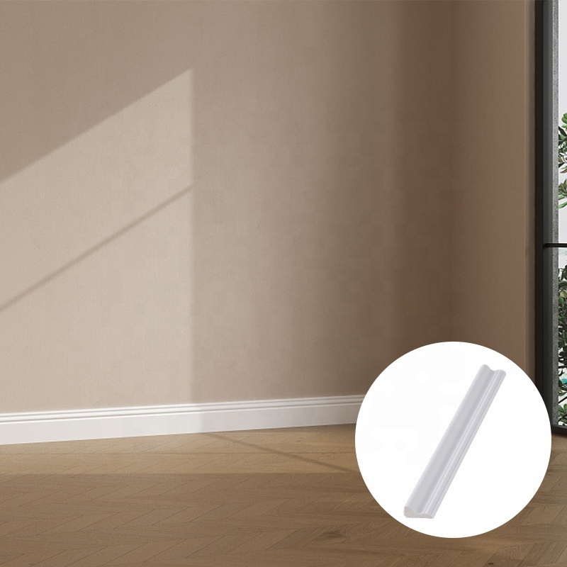 Decorative Flooring Strip Skirting PS Waterproof Baseboard Easy Install Light Skirting Board