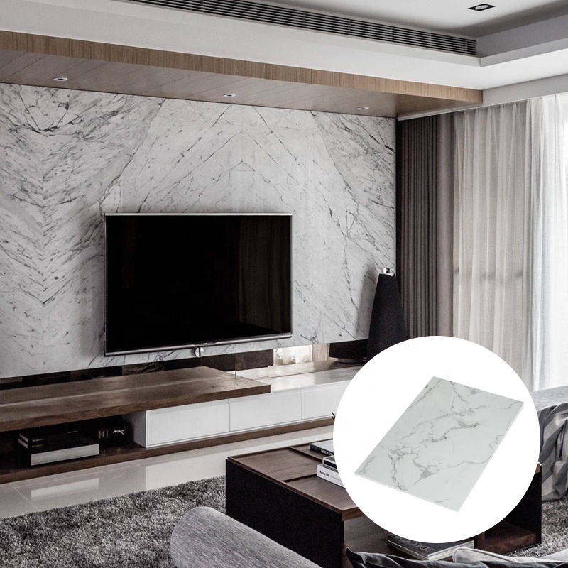 High Glossy 3.0Mm 3.5Mm Decorative Wall Panels PVC Marble Sheet UV Board For Wall Decoration