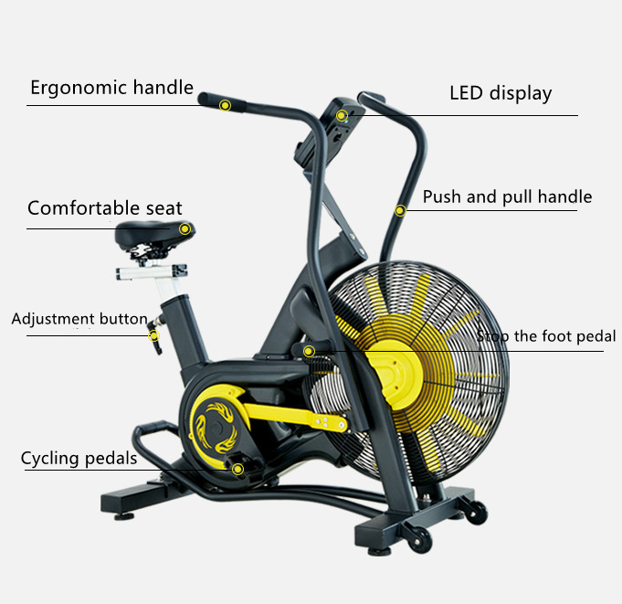 Cardio Training  gym home use Air Bike Cross-Fit Air Bike Fitness Exercise Air Bike