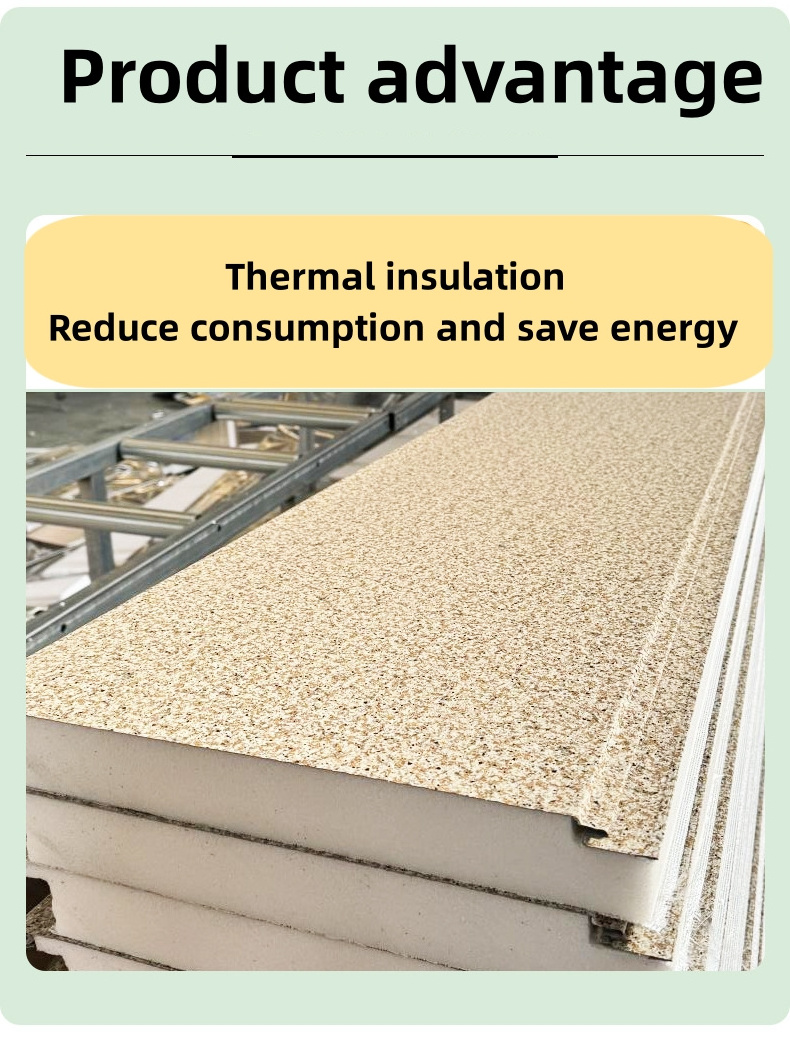 Lightweight Eco-Friendly sandwich panels ceiling roof sandwich sheet polystyrene insulation panels for Portable Room