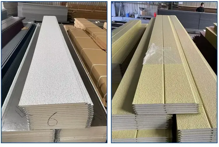 Light Weight Interior Insulated exterior insulation wall polyurethane sandwich panel board pu panels