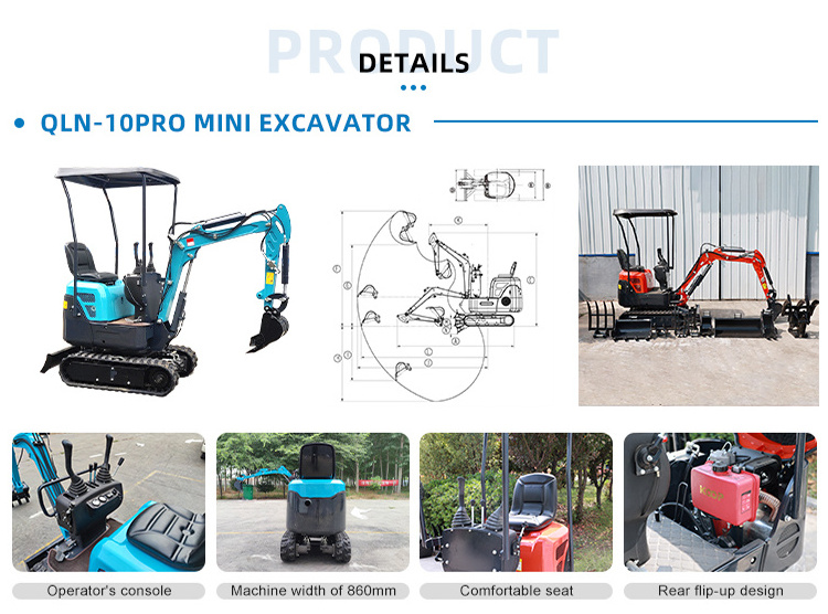 FREE SHIPPING 3.5 ton mini excavator 1 ton 2 ton Kubota Engine digger excavator mini pelle Chinese Cheap small excavator machine