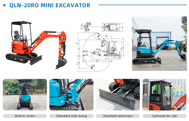 FREE SHIPPING 3.5 ton mini excavator 1 ton 2 ton Kubota Engine digger excavator mini pelle Chinese Cheap small excavator machine