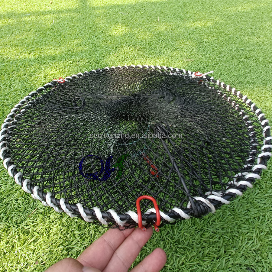 fishing cast nets china fish crab trap network cages shrimp nylon netting Automatic Fishing Cage Foldable Trap Cast Net