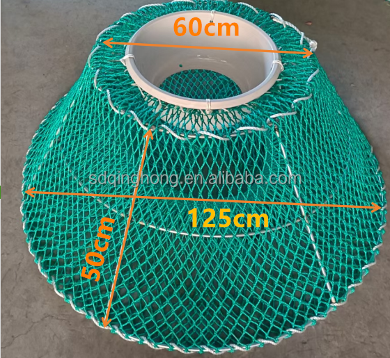 Folding Nylon Fishing Net Mono Cast China Sale Trap Cage Green Nets Umbrella Netting 4 8 Holes