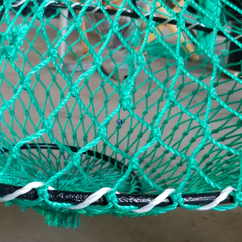 Aquaculture Trap Plastic Coated Folding crab net catch bait folding fishing Crab traps for sale