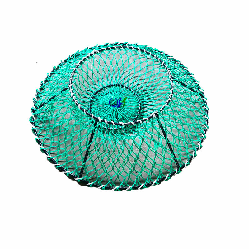 Aquaculture Trap Plastic Coated Folding crab net catch bait folding fishing Crab traps for sale