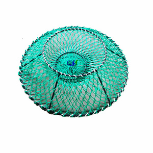 Aquaculture Trap Plastic Coated Folding crab net catch bait folding fishing Crab traps for sale