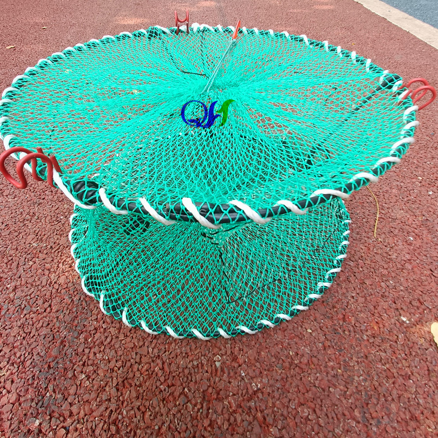 fishing cast nets china fish crab trap network cages shrimp nylon netting Automatic Fishing Cage Foldable Trap Cast Net