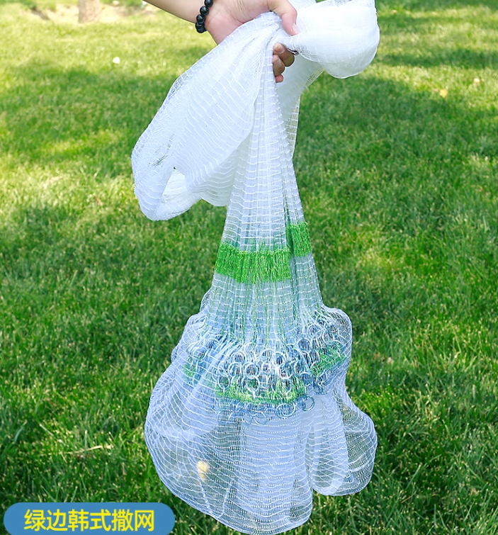 Qinghong  cast net throwing bottom pocket cast net fishing cast net for sale