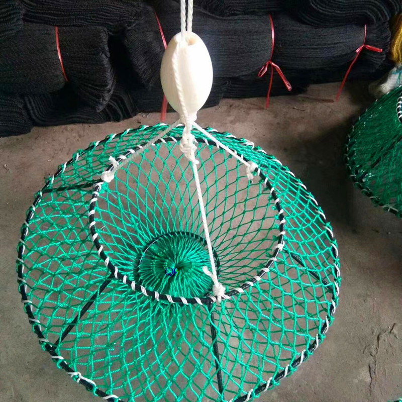 Aquaculture Trap Plastic Coated Folding crab net catch bait folding fishing Crab traps for sale