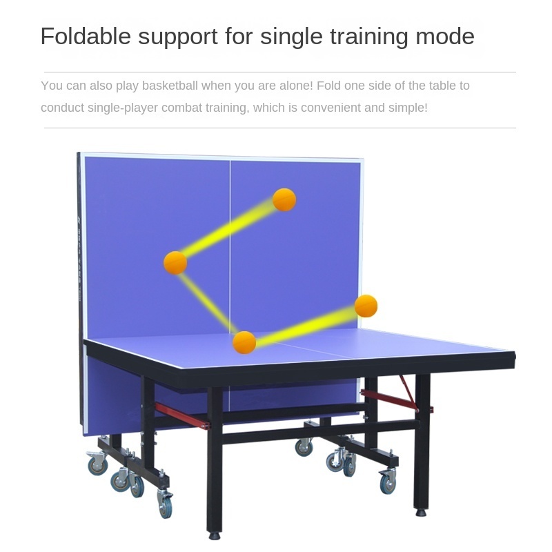 Household indoor and outdoor table tennis table, movable and foldable, standard size, competition and training table tennis case