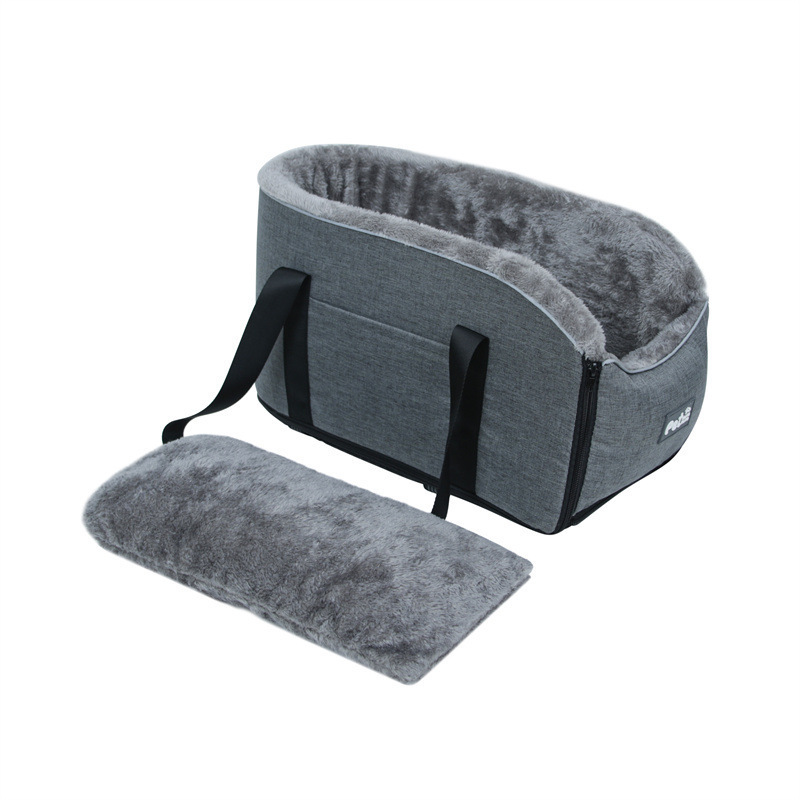 Pet Carrier Dog Booster Car Kennel for Travel Pet Car Safety Seat for Dogs and Cats Linen Foldable Car Seat Cushion Beds