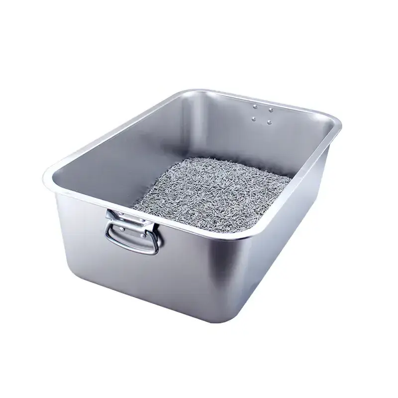 Stainless Steel Cat Litter Box Wholesale Enclosed Big Cats Toilet Anti-splash Pet Supplies Cat Litter Box