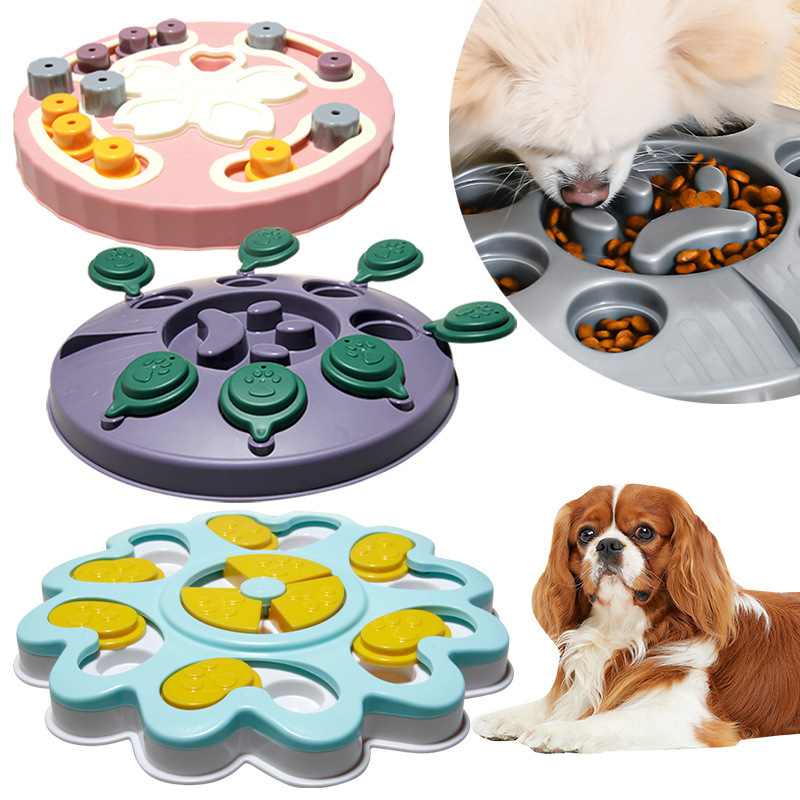 Puzzle Dog Slow Feeder Toys Interactive Increase Puppy IQ Food Dispenser Slowly Eating NonSlip Bowl Pet Cat Dogs Training Game