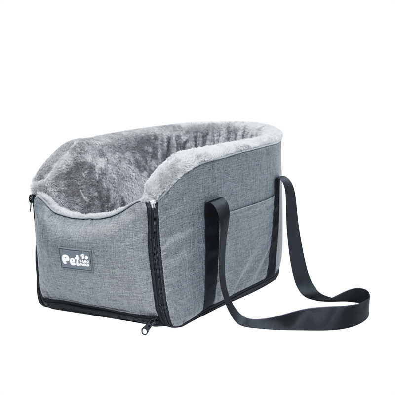 Pet Carrier Dog Booster Car Kennel for Travel Pet Car Safety Seat for Dogs and Cats Linen Foldable Car Seat Cushion Beds