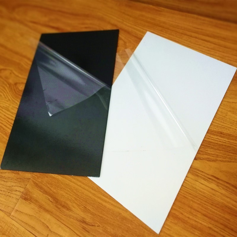 Double side adhesive photo album inner pages hard rigid pvc sheet black white