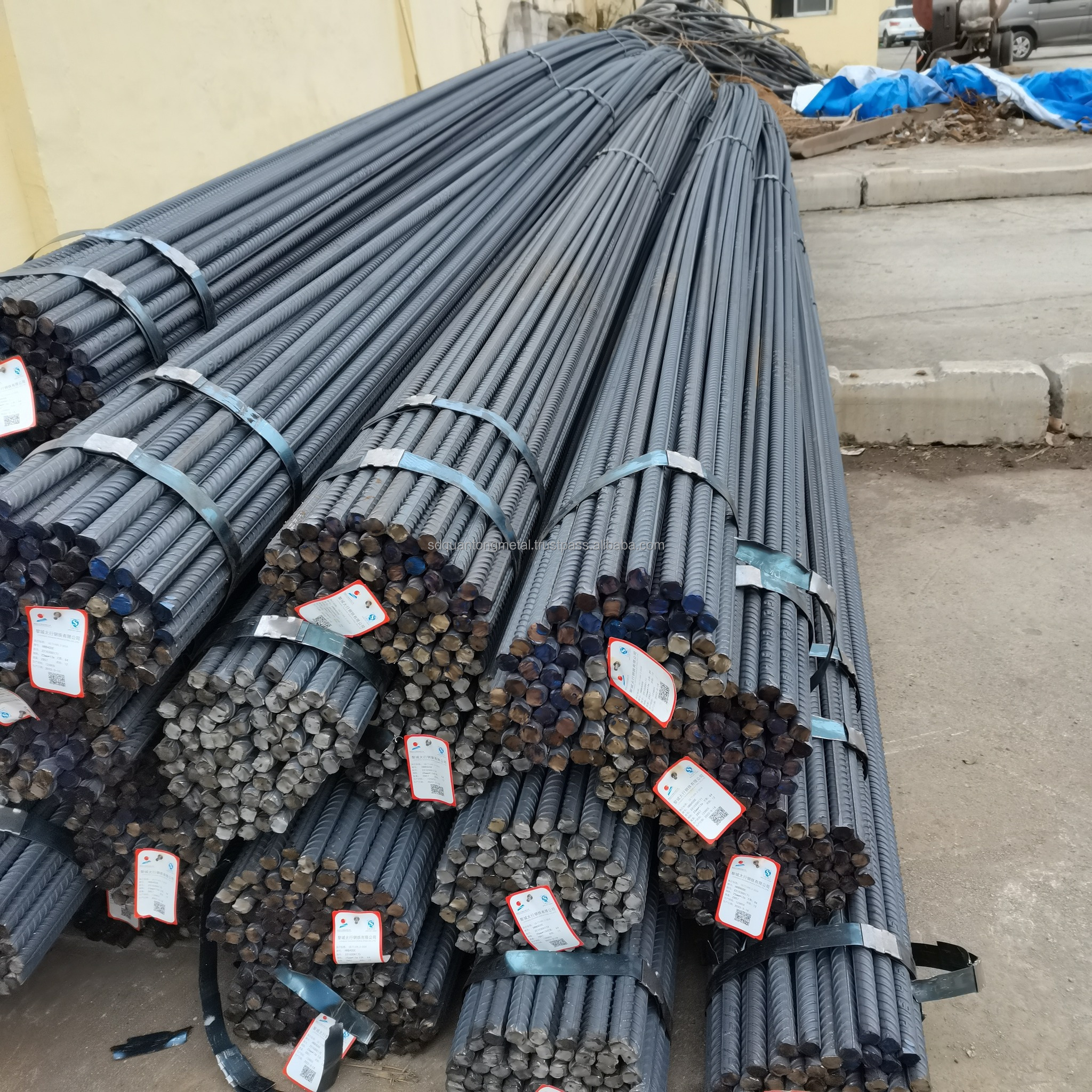 ASTM AISI HRB400 HRB500 GB TMT reinforcement  corrugated steel bars iron rods for building construction