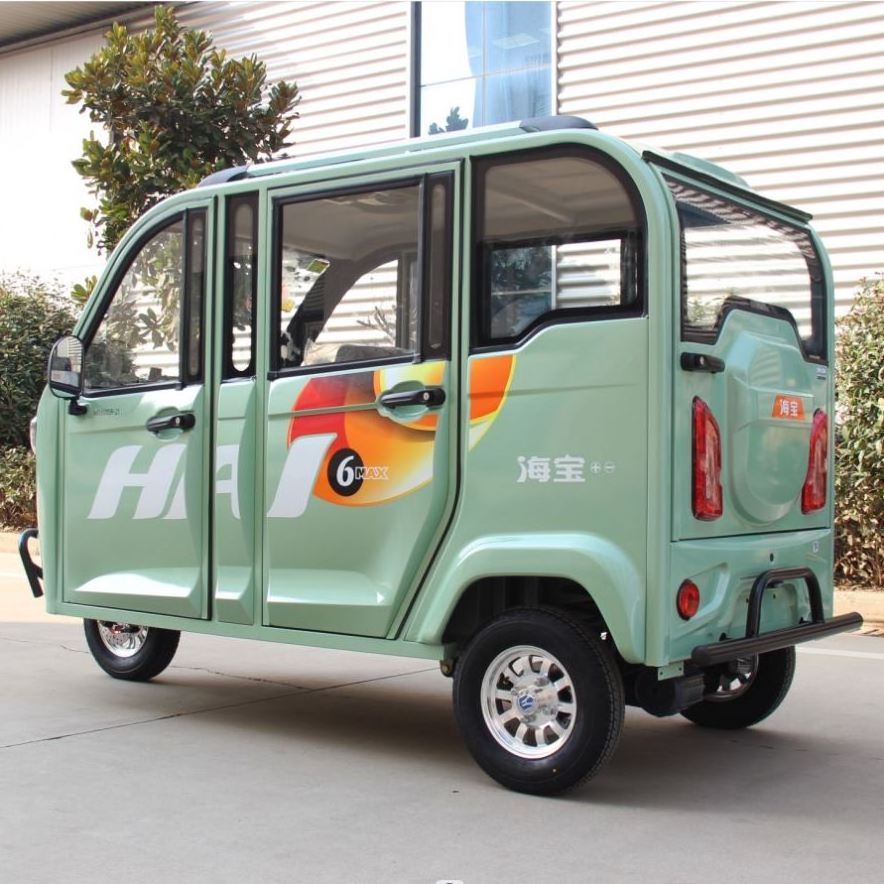 Haibao Liebao Long Range 3 wheels electric food trike 3 wheel enclosed electric tricycle