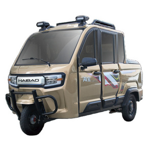 China 3 wheel Charge smart enclosed electric tricycle low speed low price electric cargo truck small pickup mini light truck