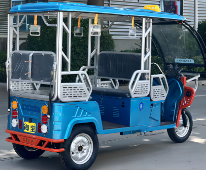 K03  china Hot selling ev car bajaj tuk-tuk 8 seats 3 Wheel Tricycle Solar panel electric tricycle mini Taxi for sale