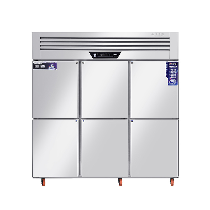 4/6 Doors Stainless Steel Refrigeration Equipment Upright Commercial  Freezers for Restaurants