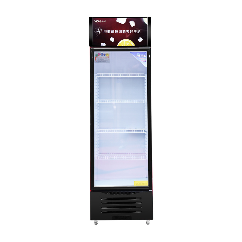 Vertical Upright drink Glass Door Freezer Display Beverage cola Cooler Refrigerator for supermarket