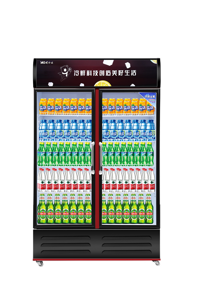 Pepsi Single-Door Refrigerator with Glass Door Cooling Display freezer for Restaurant Application