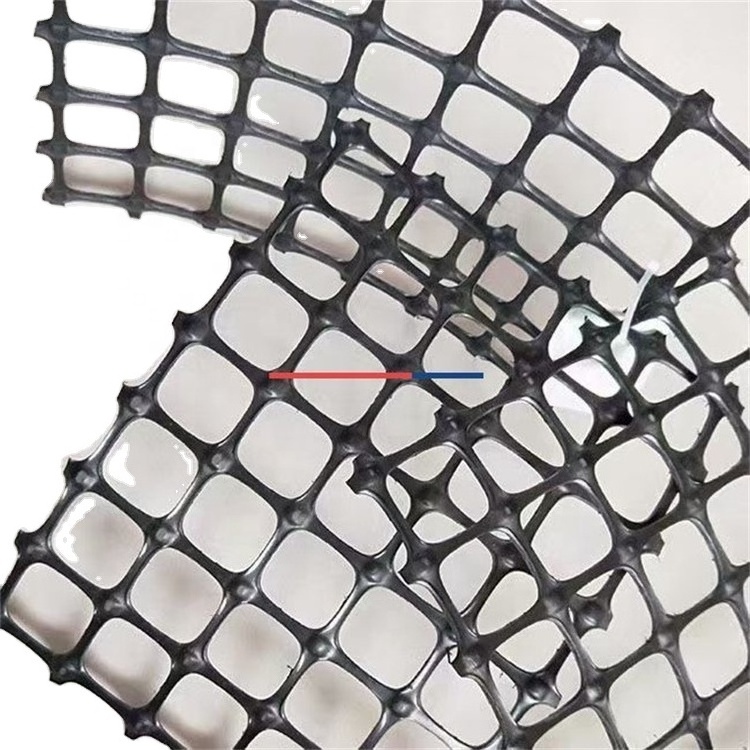 PP Grille Mesh Uniaxial Plastic Geogrid/Pet One-Way Geogrid for Protective Soil