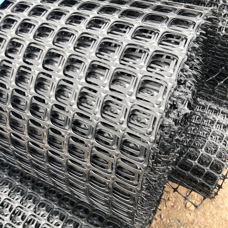 PP Grille Mesh Uniaxial Plastic Geogrid/Pet One-Way Geogrid for Protective Soil