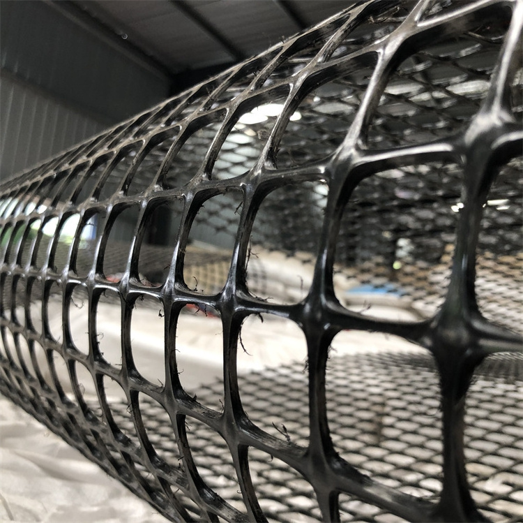 PP Grille Mesh Uniaxial Plastic Geogrid/Pet One-Way Geogrid for Protective Soil