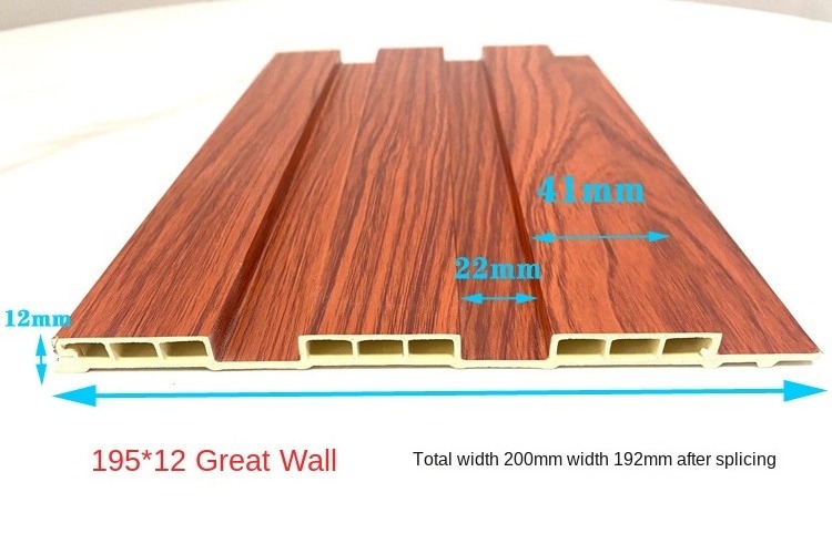 High quality Interior Wooden Grain PVC WPC fluted wall panel Designs for indoor decoration waterproof