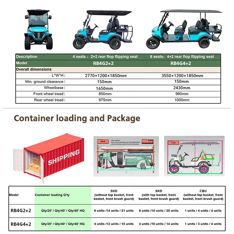 New Product Lithium Golf Carts Battery Luxury Icon Golf Carts Electric 6 Seater For Tours