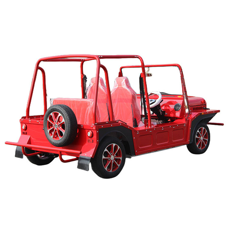 12 Basic Colors Antique Wood Steering Wheel Street Legal Mini Classic Moke Moke Electric Car 4 Seats Designed For Fun For Sale