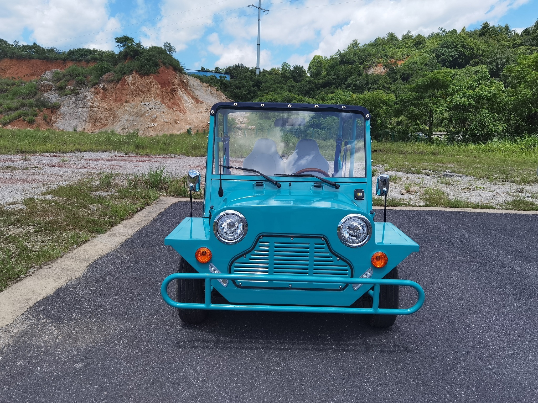 Large Capacity Battery Electric Mini Moke Car Parts Independent Suspension 4 Seats Mini Australian Moke