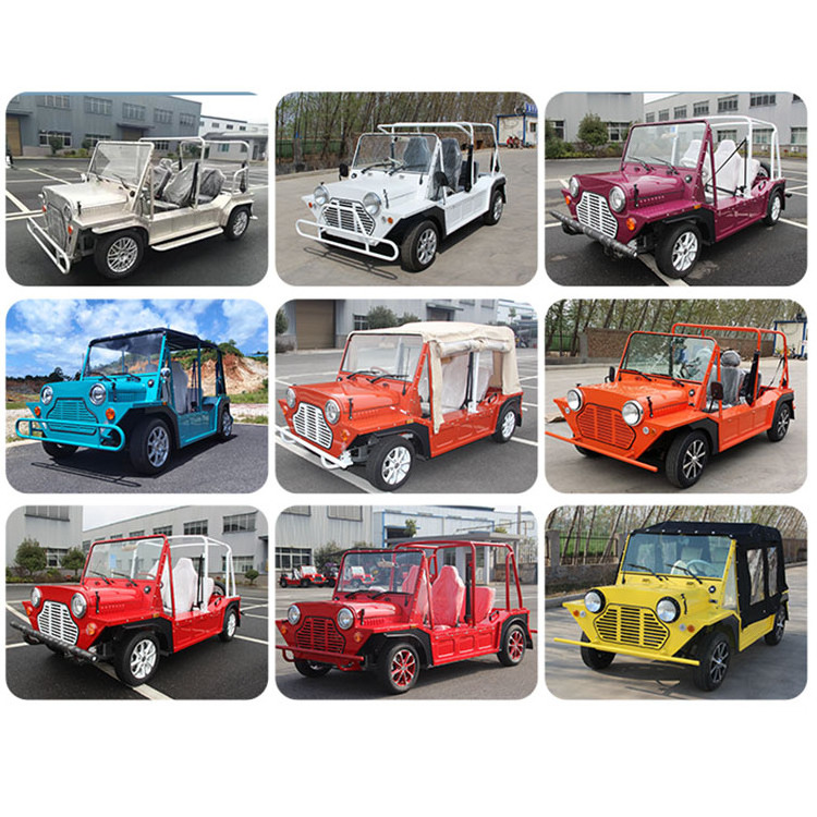 2023 Blue Color Jeep Body Electric Beach Buggy Mini Moke Mini Moke Jeep with Lithium iron phosphate battery