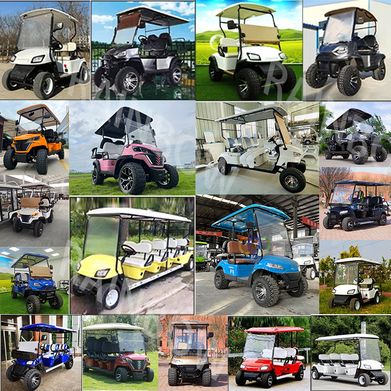 Electric Lifted Golf Cart 2 4 6 8 Seats 4x4 Gasoline Off Road Club Car For Sale