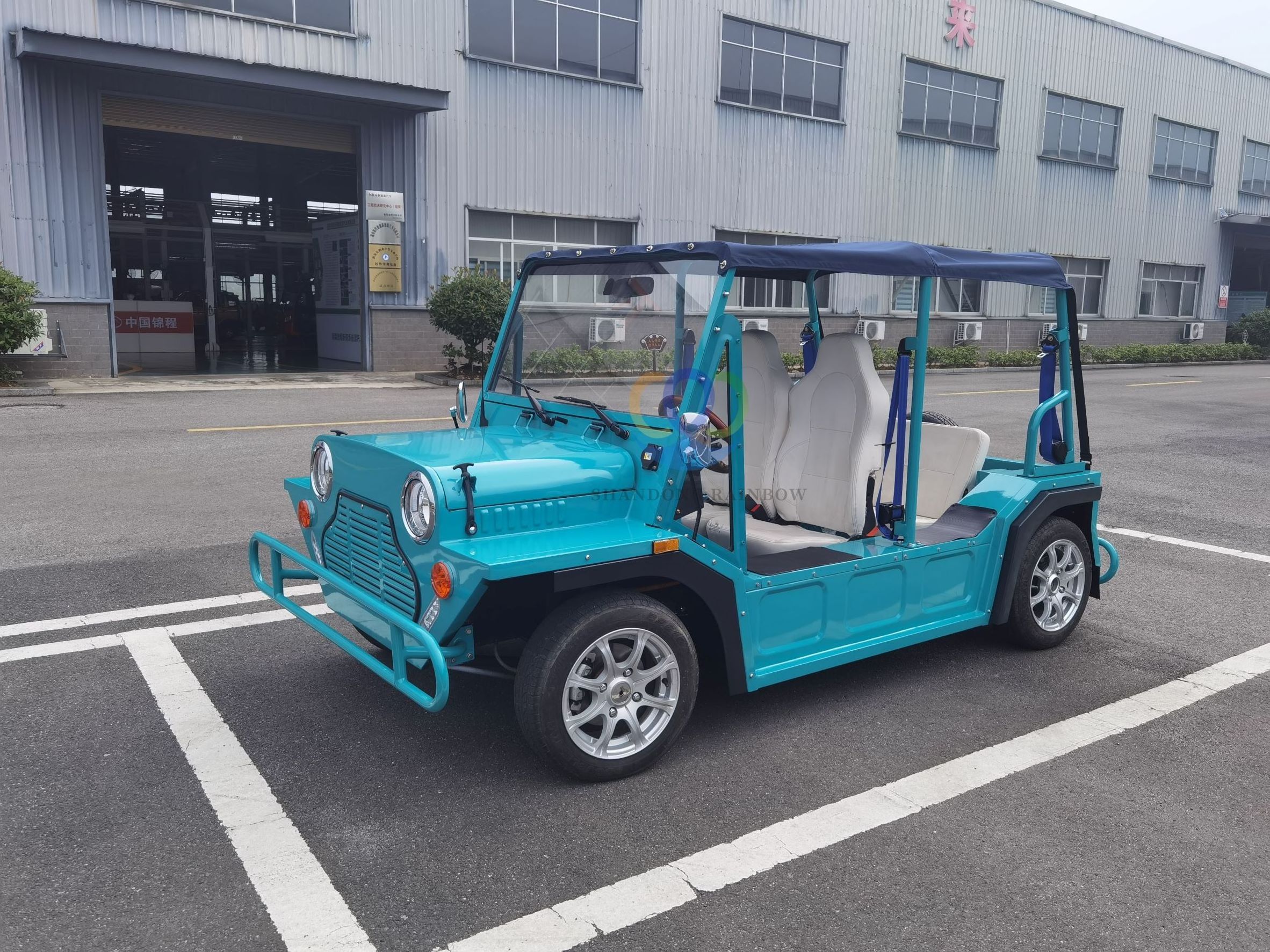 2023 Blue Color Jeep Body Electric Beach Buggy Mini Moke Mini Moke Jeep with Lithium iron phosphate battery