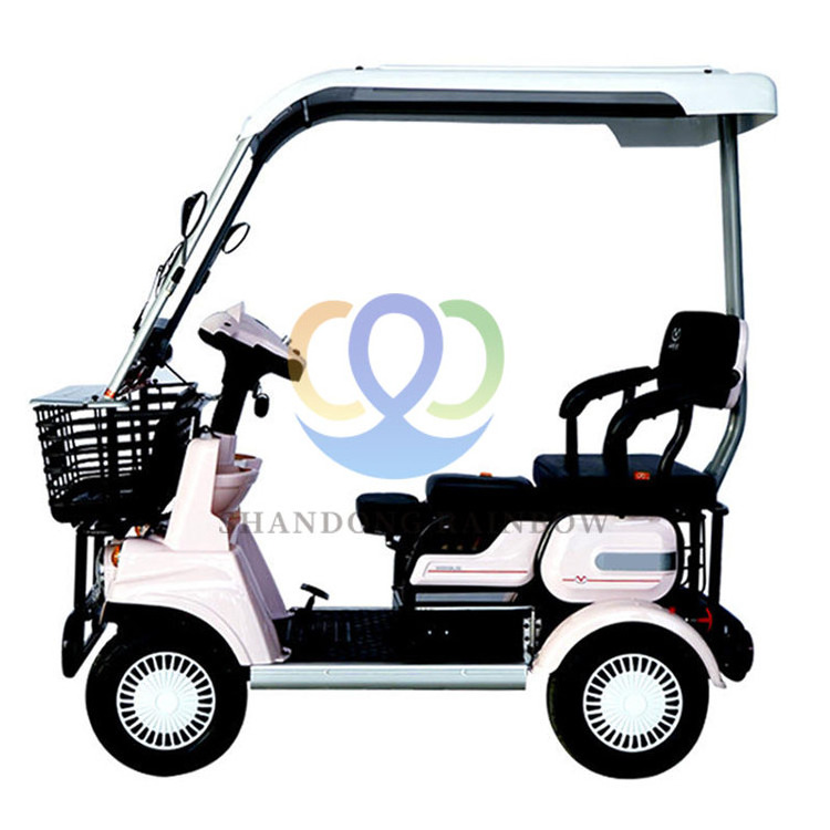 Customized Color 100% Electric Car Outdoor Elderly Mobility Scooters 2 Passengers 4 Wheel Electric Scooter Golf Cart