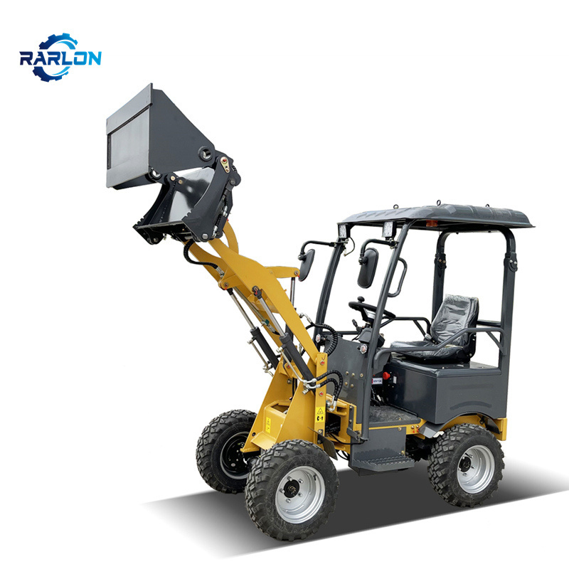 60V Electric compact loader 400kg rated load mini small electric wheel loader